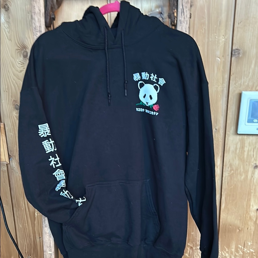 Black Graphic Hoodie